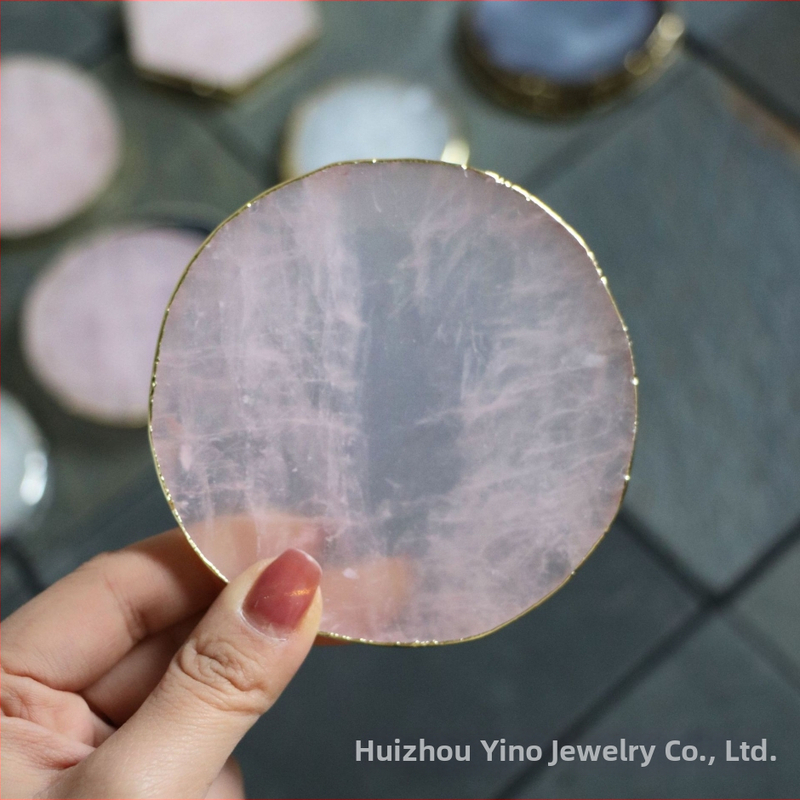 Agato padėkliukai gėrimams, geometrijos formos, natūralus akmuo, šiuolaikinis minimalistinis stilius