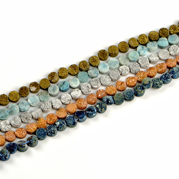 Crystal Flower apaļas dabas akmens pērlītes – brīvās pērlītes, zīmols XHYP