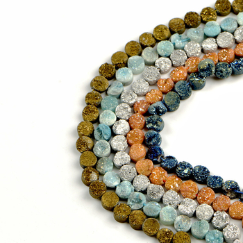 Crystal Flower apaļas dabas akmens pērlītes – brīvās pērlītes, zīmols XHYP