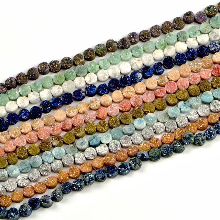 Crystal Flower apaļas dabas akmens pērlītes – brīvās pērlītes, zīmols XHYP