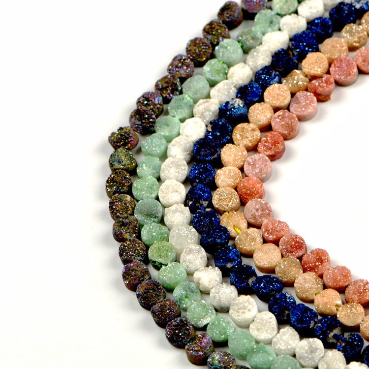 Crystal Flower apaļas dabas akmens pērlītes – brīvās pērlītes, zīmols XHYP