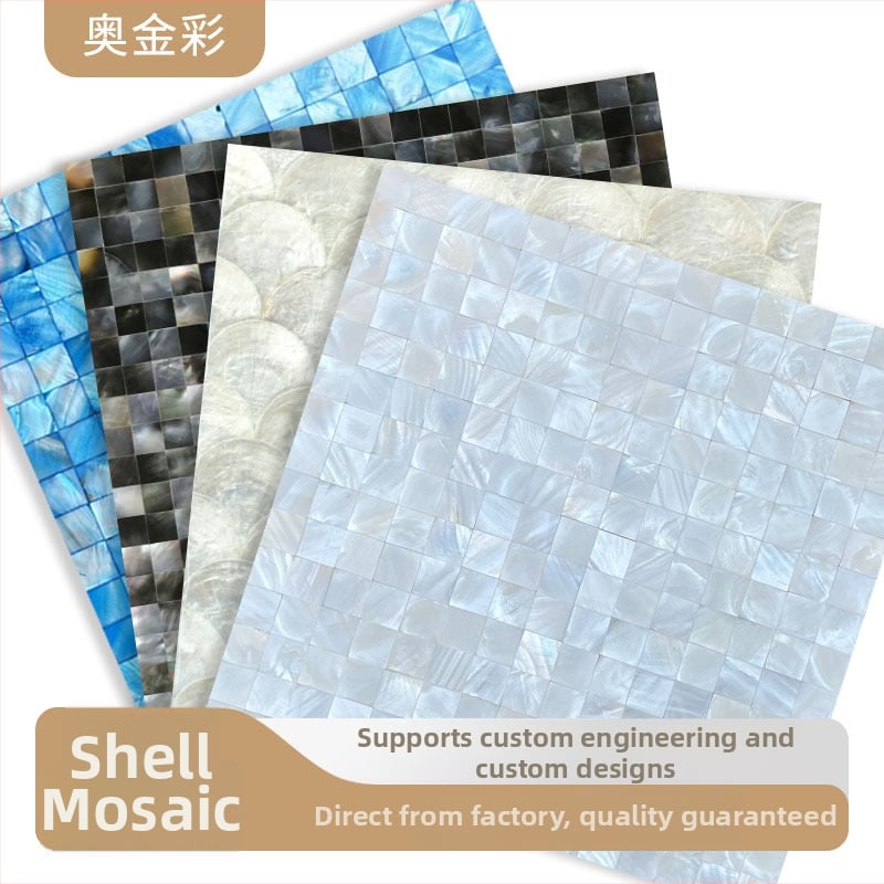 Čauru mozaīka ar pašlīmējošu iekšējai sienai — puzles raksts, ūdensnecaurlaidīgs, spīdīga virsma (Materiāls: Čaura; Modelis: Puzzle; Īpašais nolūks: Ūdensnecaurlaidīgs; Piemērojams: Iekšējā siena; Virsma: Spīdīga)