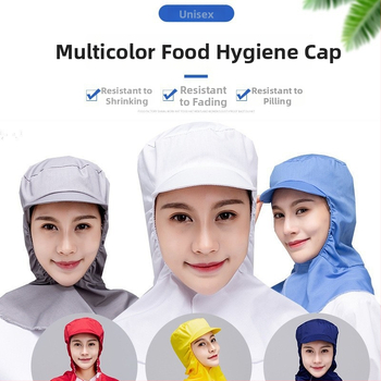 Unisex medvilninė puloverinė kepurė su gobtuvu ir trumpu kraštu, dulkių atsparumas maisto gamybai; logotipo pritaikymas