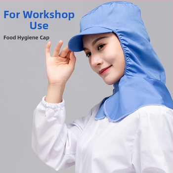 Unisex medvilninė puloverinė kepurė su gobtuvu ir trumpu kraštu, dulkių atsparumas maisto gamybai; logotipo pritaikymas