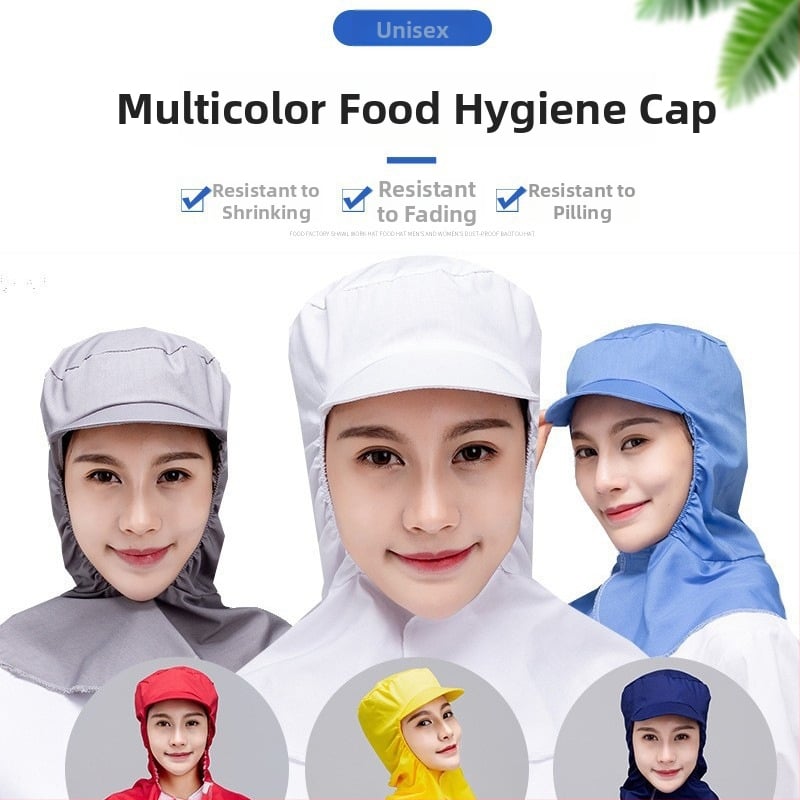 Unisex medvilninė puloverinė kepurė su gobtuvu ir trumpu kraštu, dulkių atsparumas maisto gamybai; logotipo pritaikymas