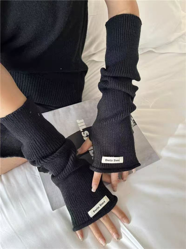 Sieviešu pusprstainas cimdi, silti akrila adījumi ar tie-dye rakstu, roku darbs, piemēroti ziemai un pavasarim