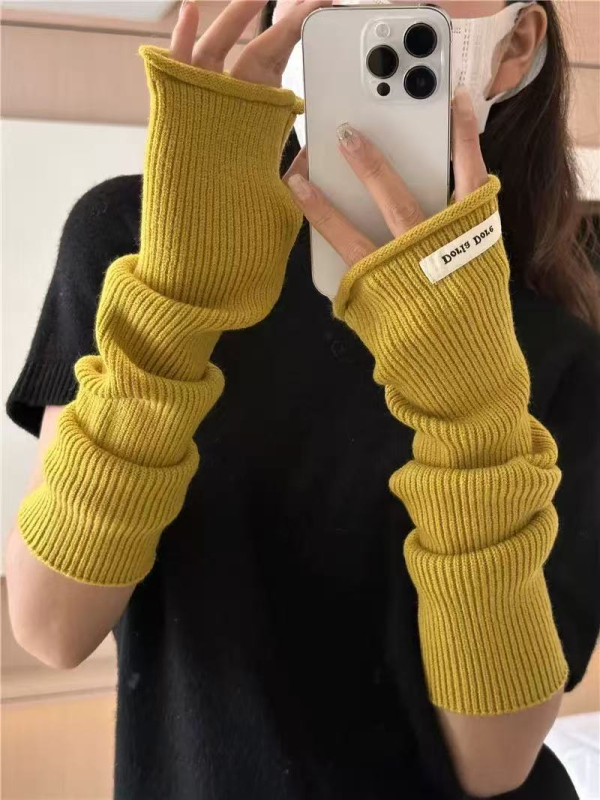 Sieviešu pusprstainas cimdi, silti akrila adījumi ar tie-dye rakstu, roku darbs, piemēroti ziemai un pavasarim