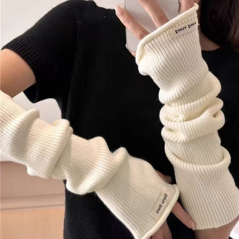 Sieviešu pusprstainas cimdi, silti akrila adījumi ar tie-dye rakstu, roku darbs, piemēroti ziemai un pavasarim