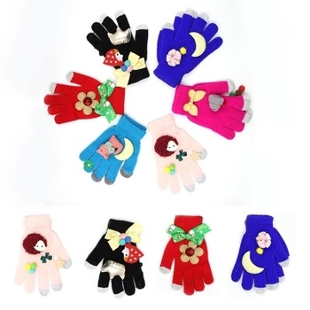 DIY set rukavica za roditelje i djecu s pet prstiju – pletene rukavice za odrasle, unisex, zima