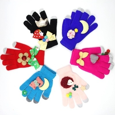 DIY set rukavica za roditelje i djecu s pet prstiju – pletene rukavice za odrasle, unisex, zima