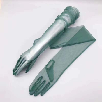 Mănuși lungi de tul cu model cu buline – Mănuși decorative pentru rochii de seară, pentru toate anotimpurile
