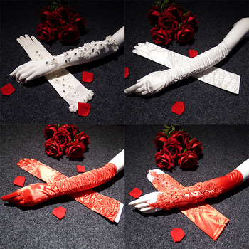 Vjenčane dugačke čipkaste rukavice za žene, dekorativne, za sve sezone, proljeće 2021