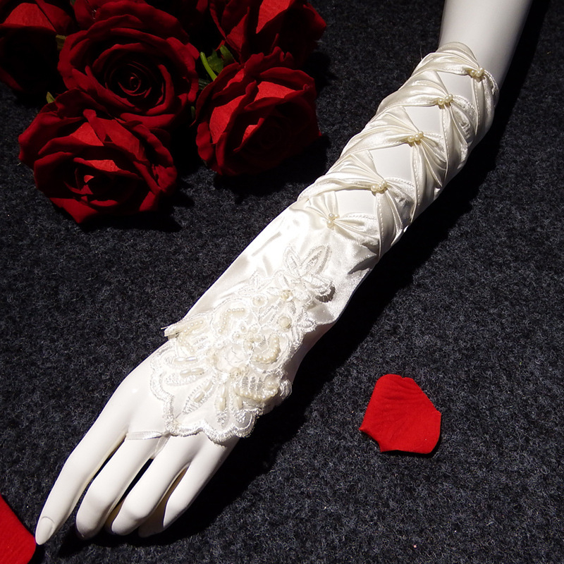 Vjenčane dugačke čipkaste rukavice za žene, dekorativne, za sve sezone, proljeće 2021