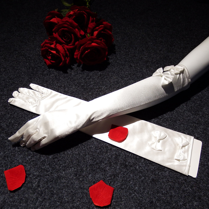 Vjenčane dugačke čipkaste rukavice za žene, dekorativne, za sve sezone, proljeće 2021