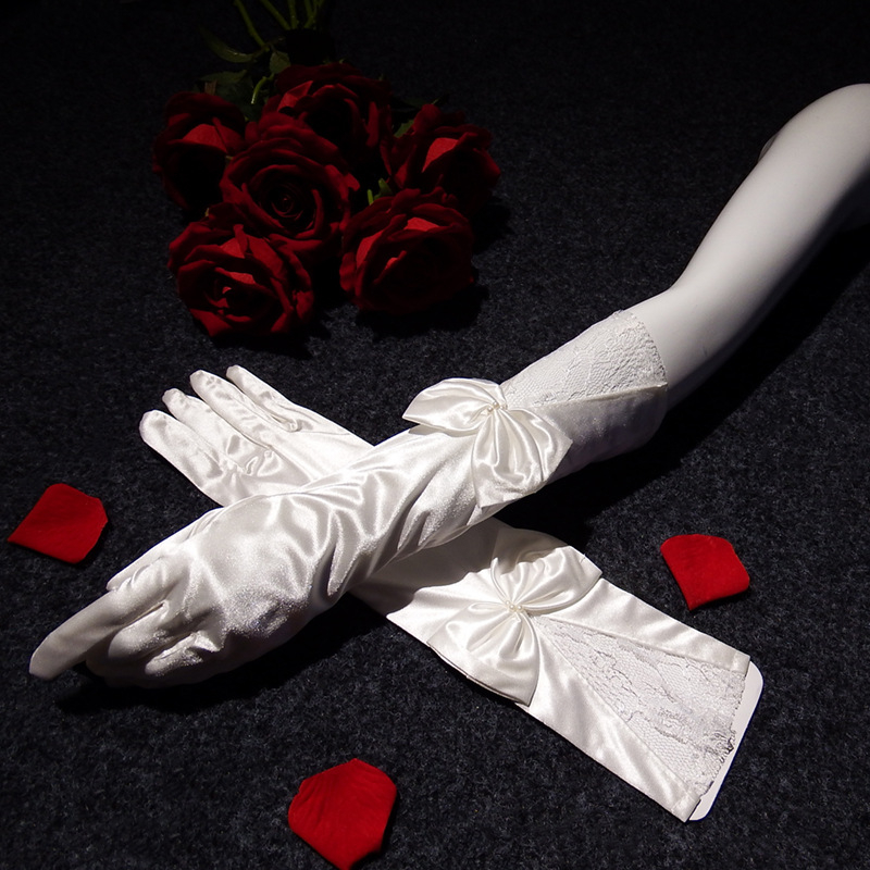 Vjenčane dugačke čipkaste rukavice za žene, dekorativne, za sve sezone, proljeće 2021