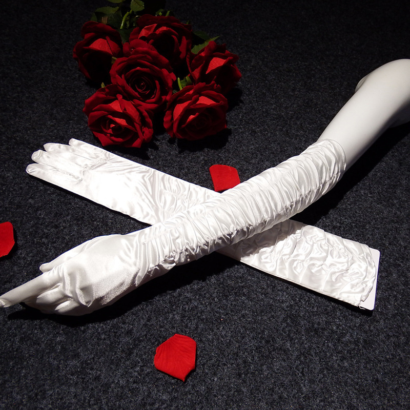 Vjenčane dugačke čipkaste rukavice za žene, dekorativne, za sve sezone, proljeće 2021