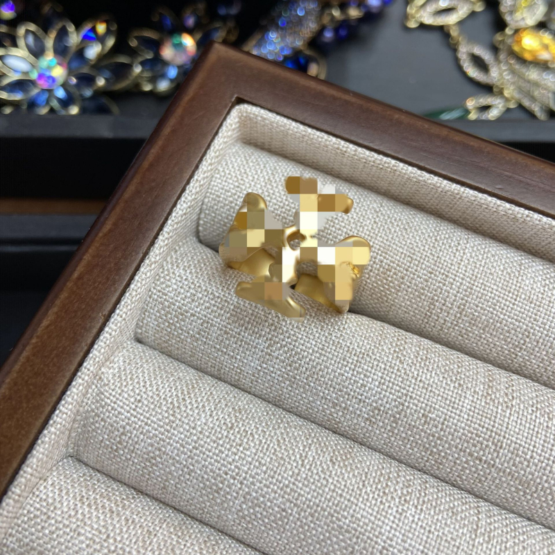 Set de 8 piese din cupru: Colier cu pandant geometric, inserții de diamant, lanț O, lungime 41–50 cm