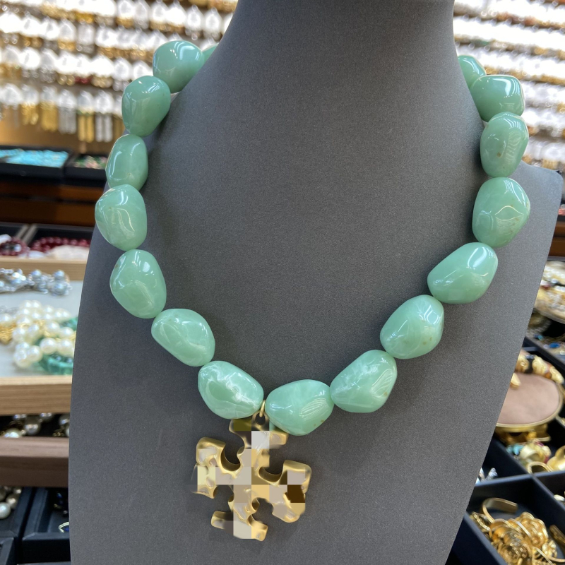 Set de 8 piese din cupru: Colier cu pandant geometric, inserții de diamant, lanț O, lungime 41–50 cm