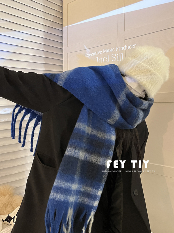 Șal din mohair gradient (100% mohair, iarnă, gros și cald, lansare toamnă 2025)