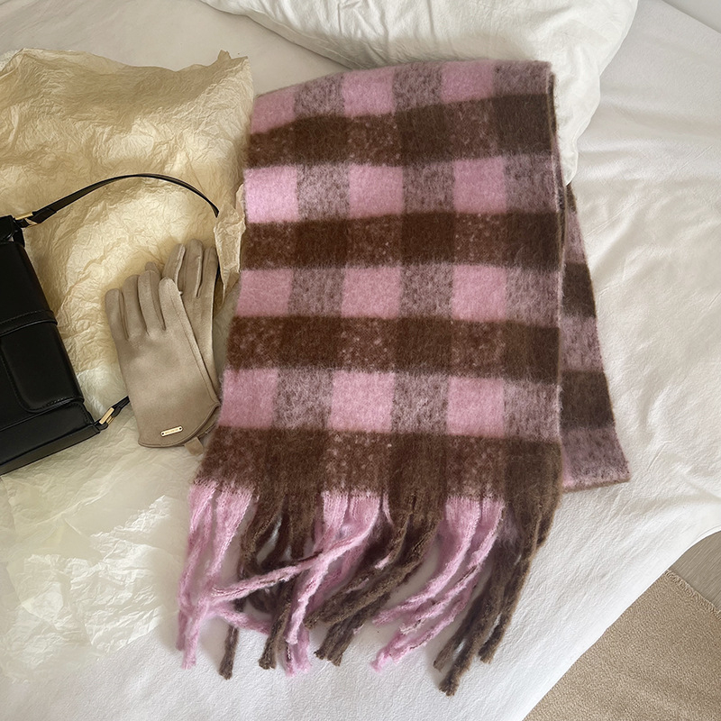 Șal din mohair gradient (100% mohair, iarnă, gros și cald, lansare toamnă 2025)