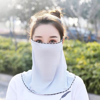 Mască de protecție solară cu eșarfă pentru gât, material nylon 71-80%, acoperire parțială, stil universal, UV protecție, primăvară 2024