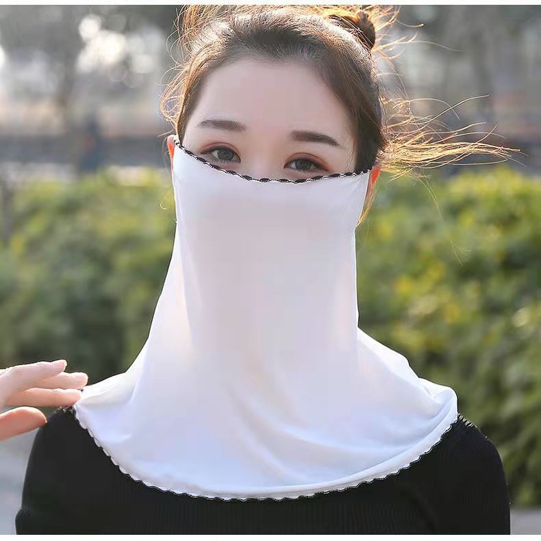 Mască de protecție solară cu eșarfă pentru gât, material nylon 71-80%, acoperire parțială, stil universal, UV protecție, primăvară 2024