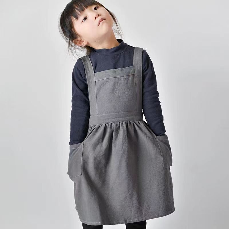 Priekšauts no 100% kokvilnas, bez piedurknēm, traipu izturīgs, svaigs stils, vienkrāsains dizains