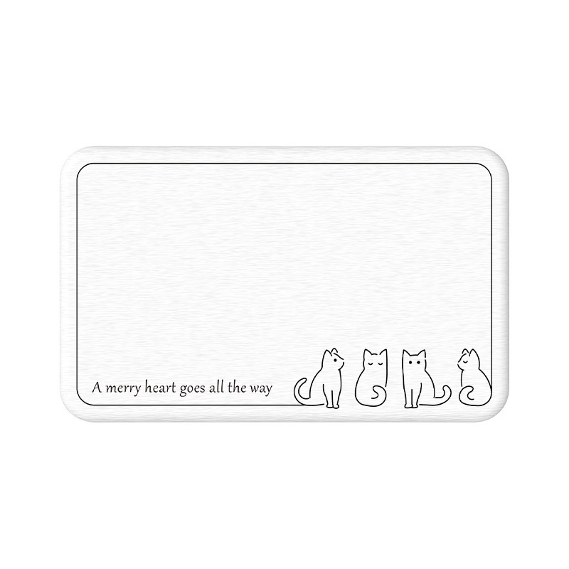 Absorbējošs paliktnis mazgājamajai izlietnei no diatomīta, kvadrātformas, ģeometriska un karikatūru raksts, drukāts dizains, mūsdienīgs minimālisms