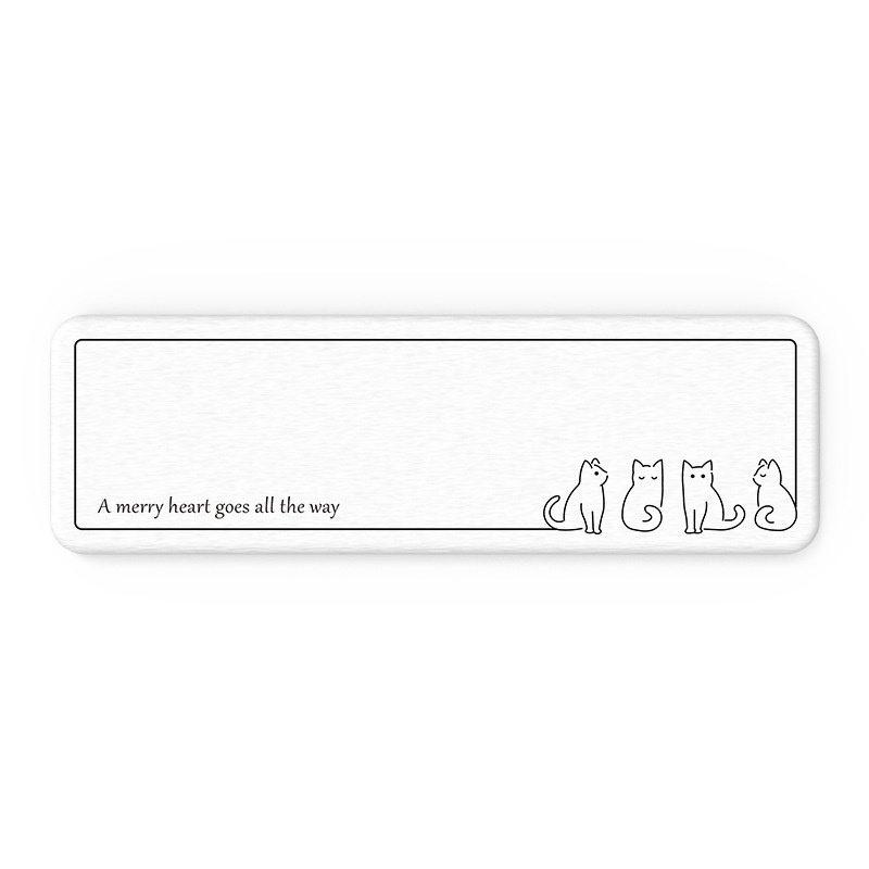 Absorbējošs paliktnis mazgājamajai izlietnei no diatomīta, kvadrātformas, ģeometriska un karikatūru raksts, drukāts dizains, mūsdienīgs minimālisms