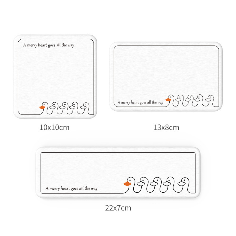 Absorbējošs paliktnis mazgājamajai izlietnei no diatomīta, kvadrātformas, ģeometriska un karikatūru raksts, drukāts dizains, mūsdienīgs minimālisms