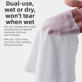 Qi hanmei Eldobható pamut arc törölközők – vastagított, nagy tekercs, 600 g, szálmentes, szalonminőség, nagy tétel csomag