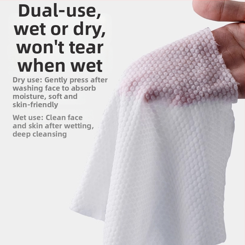 Qi hanmei Eldobható pamut arc törölközők – vastagított, nagy tekercs, 600 g, szálmentes, szalonminőség, nagy tétel csomag