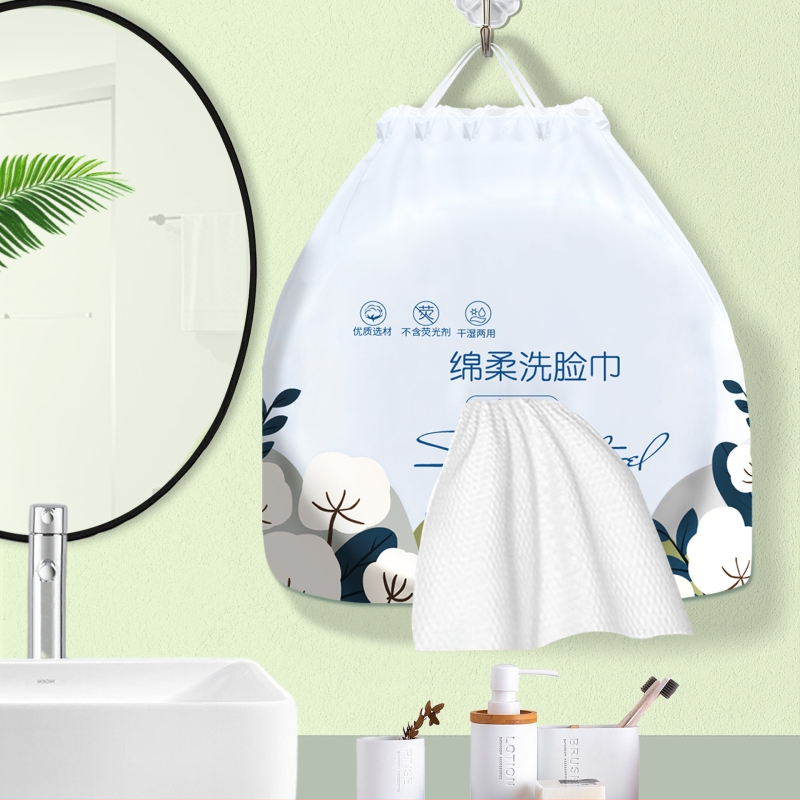 Qi hanmei Eldobható pamut arc törölközők – vastagított, nagy tekercs, 600 g, szálmentes, szalonminőség, nagy tétel csomag