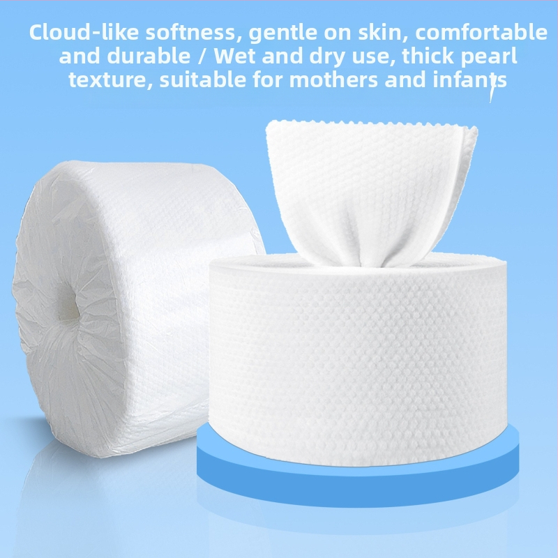 Qi hanmei Eldobható pamut arc törölközők – vastagított, nagy tekercs, 600 g, szálmentes, szalonminőség, nagy tétel csomag