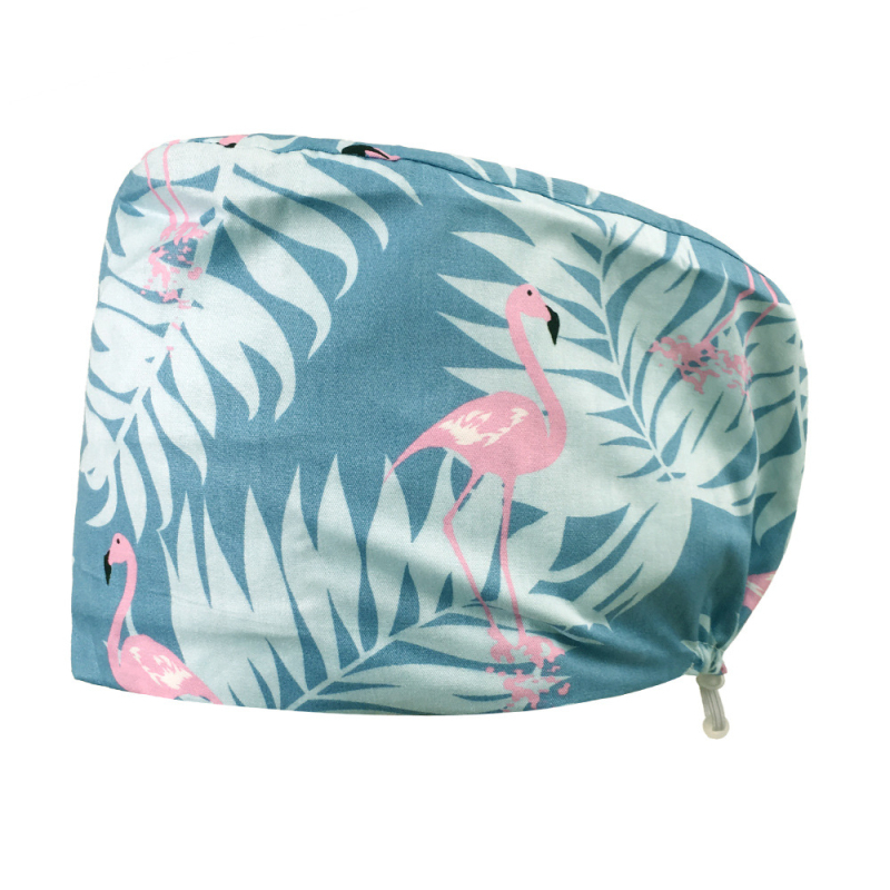 Unisex medvilninė chirurginė kepurė su spauda, plokščias viršus ir kraštas, skirta medicinos personalui, prekės ženklas Nianqing, pavasaris 2023