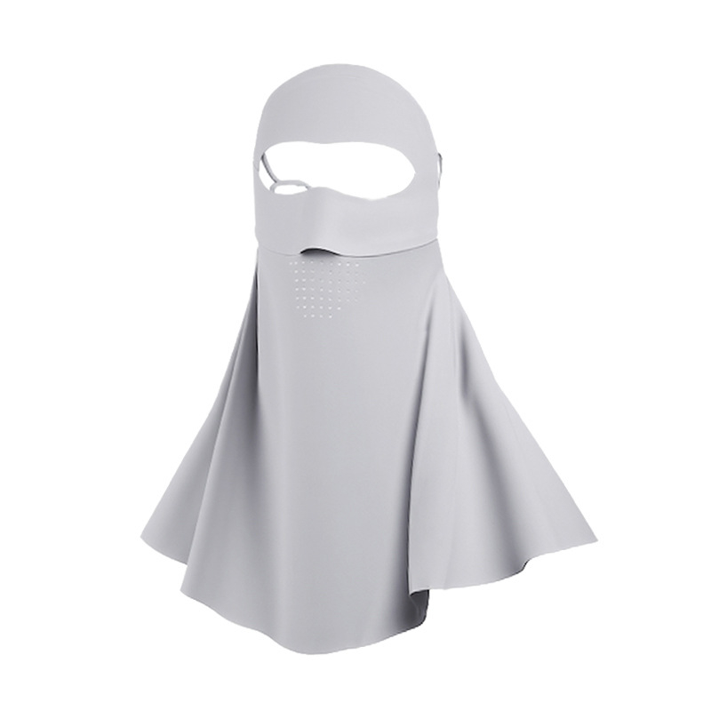 Meetsunny mască de protecție solară pentru gât și față, cu plasă Ice Silk, respirabilă, protecție UV, uscare rapidă, stil șal