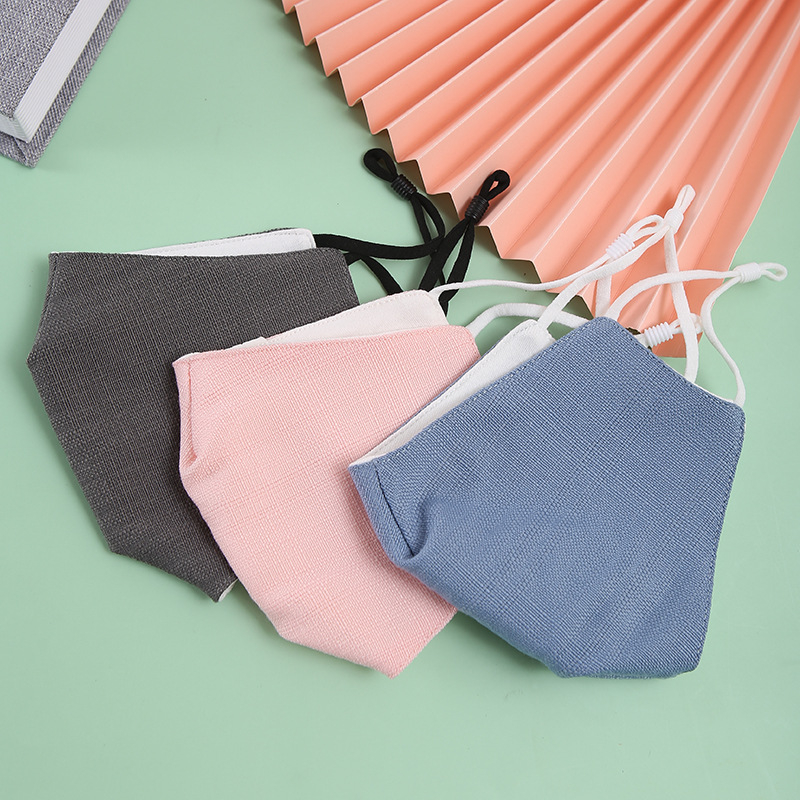 Mască de față din bumbac, lavabilă, cu logo imprimat, imprimare personalizabilă, design cu urechi atârnante (Material: Bumbac; Funcție: Protecție solară; Stil: cu urechi atârnătoare; Personalizare: Da)
