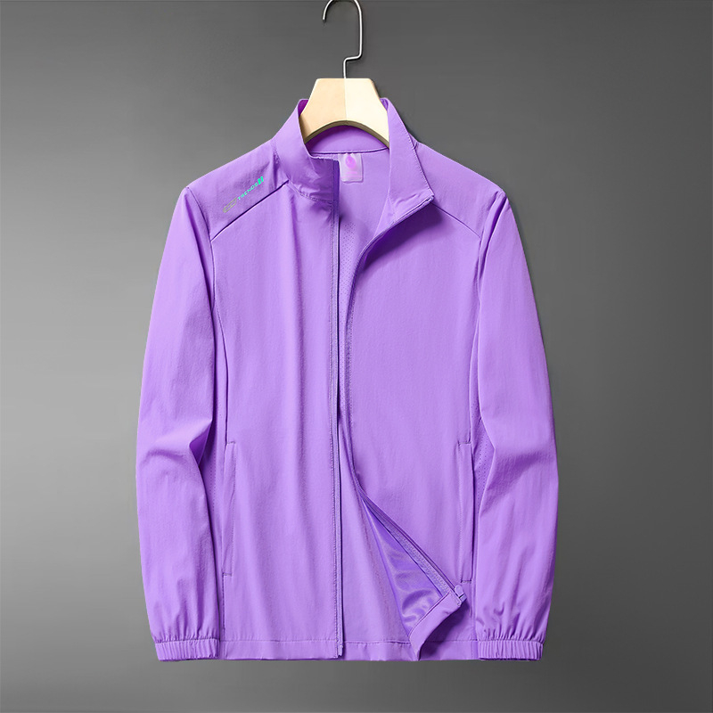 Jachetă pentru bărbați în vârstă - ușoară, croială lejeră, închidere cu fermoar, material din nailon amestec