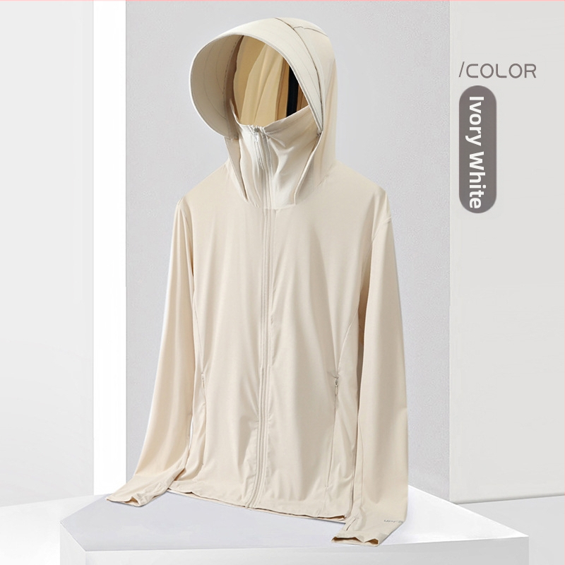 Kapu UV aizsardzības T-krekls UPF50+, Ice Silk ātri žūstošs, elpojošs, 87% neilons / 13% spandeks, universāls vasaras āra tops