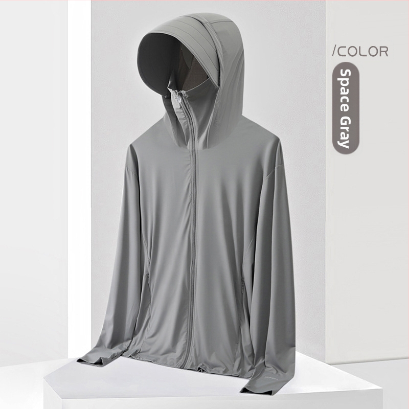 Kapu UV aizsardzības T-krekls UPF50+, Ice Silk ātri žūstošs, elpojošs, 87% neilons / 13% spandeks, universāls vasaras āra tops