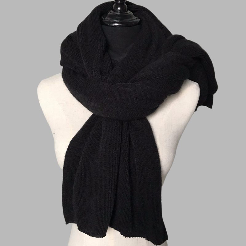 Zimski šal od umjetnog kašmira, akril, topao, minimalistički stil