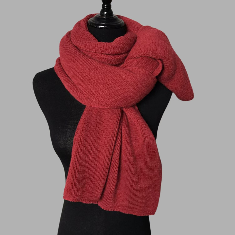 Zimski šal od umjetnog kašmira, akril, topao, minimalistički stil