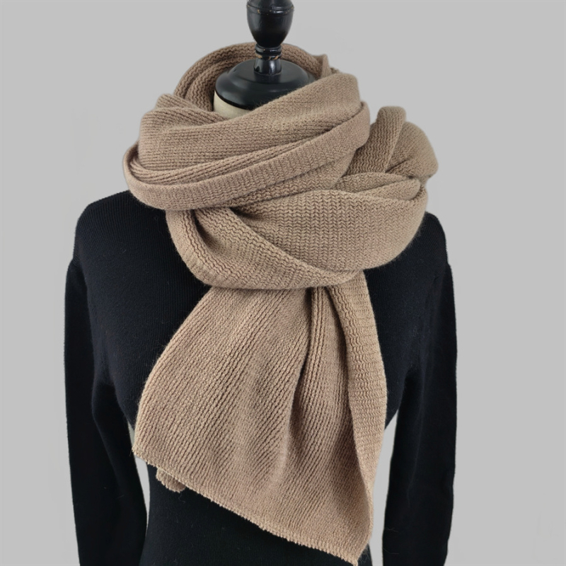 Zimski šal od umjetnog kašmira, akril, topao, minimalistički stil