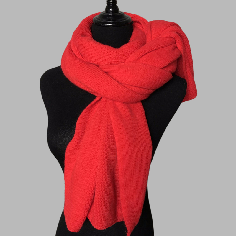 Zimski šal od umjetnog kašmira, akril, topao, minimalistički stil