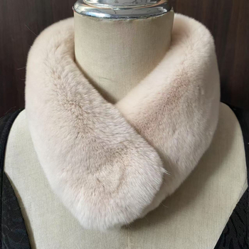 Korejski stil šal od prave Rex kuniće dlake, topao, 100% dlaka, glatko tkanje, dvostrani krzneni ovratnik