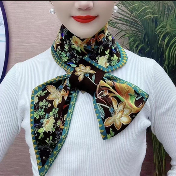 Дълъг шал за шията от полиестерно влакно, warp плетение, топъл за зимата, етно стил