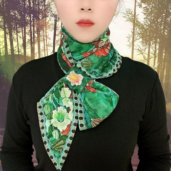 Дълъг шал за шията от полиестерно влакно, warp плетение, топъл за зимата, етно стил