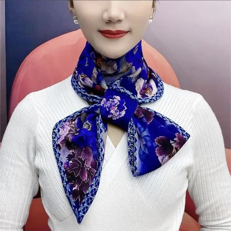 Дълъг шал за шията от полиестерно влакно, warp плетение, топъл за зимата, етно стил