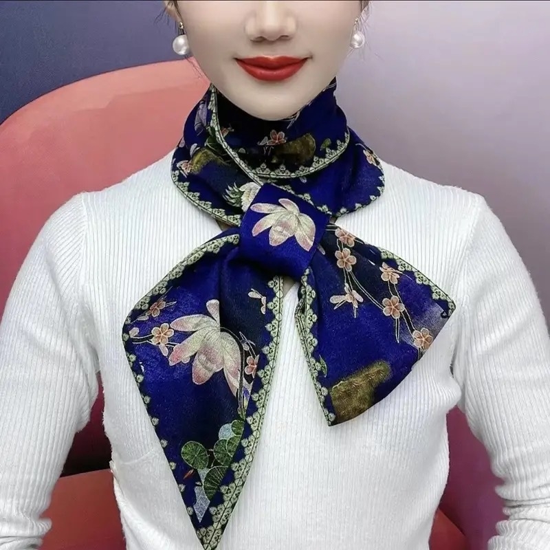 Дълъг шал за шията от полиестерно влакно, warp плетение, топъл за зимата, етно стил