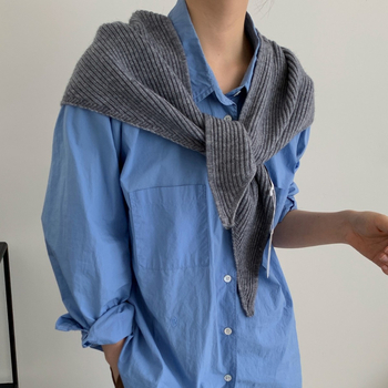 Trokutasti pleteni šal – pokrivač za glavu i tijelo, jesen, warp-knit vunena tkanina
